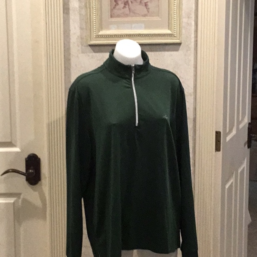 Greg Norman golf pullover, emerald green
